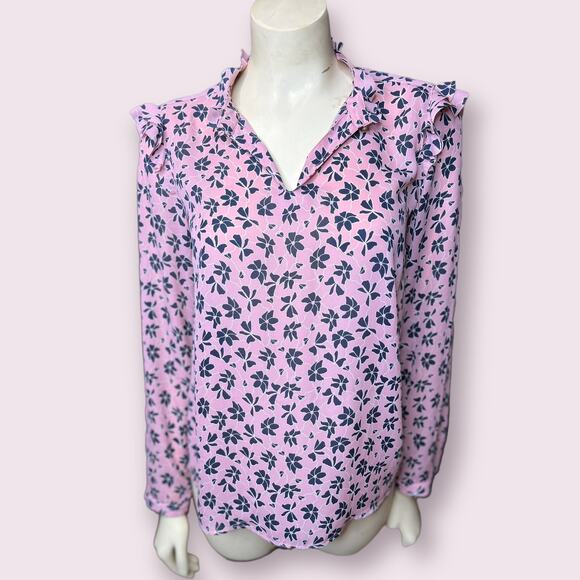 STOCKH LM Estrid Pink Navy Floral Blouse - Picture 2 of 6